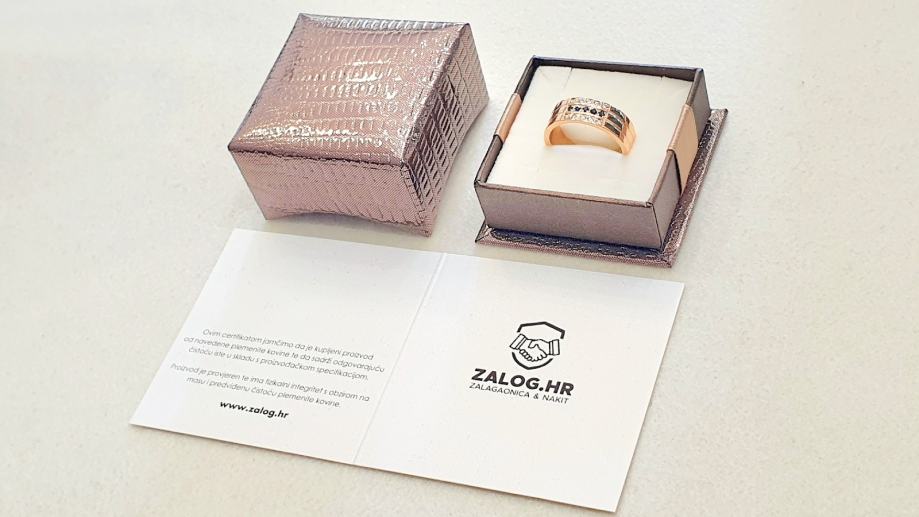 zlatni prsten 14k .585 12.25g ***do 24 rate*** r1! - slika 3