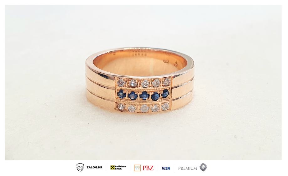 zlatni prsten 14k .585 12.25g ***do 24 rate*** r1! - slika 2