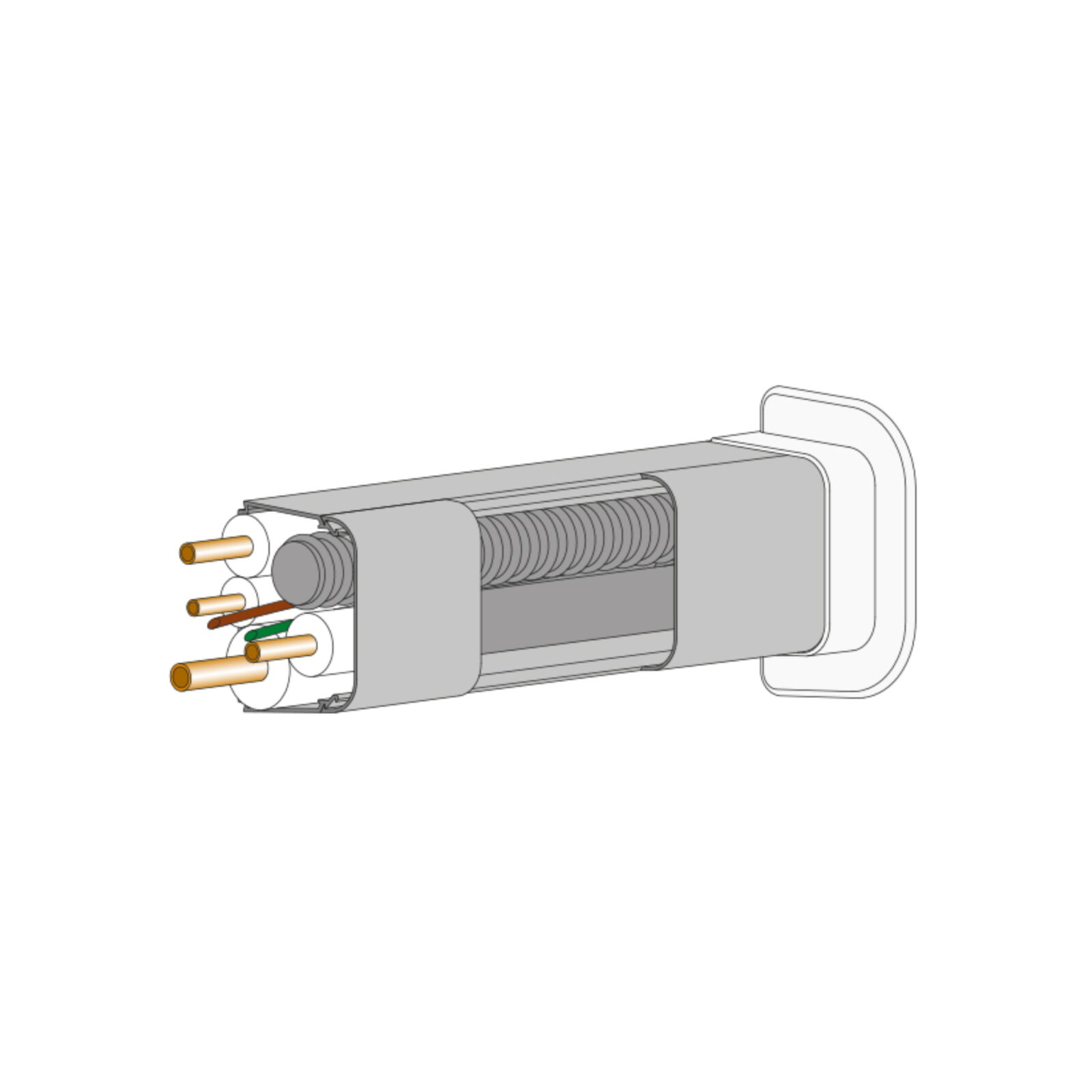 vecamco završni komad pvc za zid 65x50mm (pak. 10kom) - slika 2