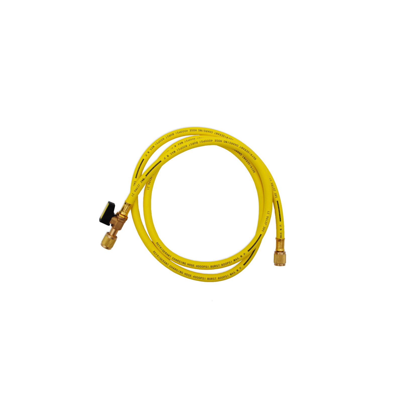 croverg tg cijev žuta za plin 1/4" - 1/4" l=1.5m sa ventilom - slika 1