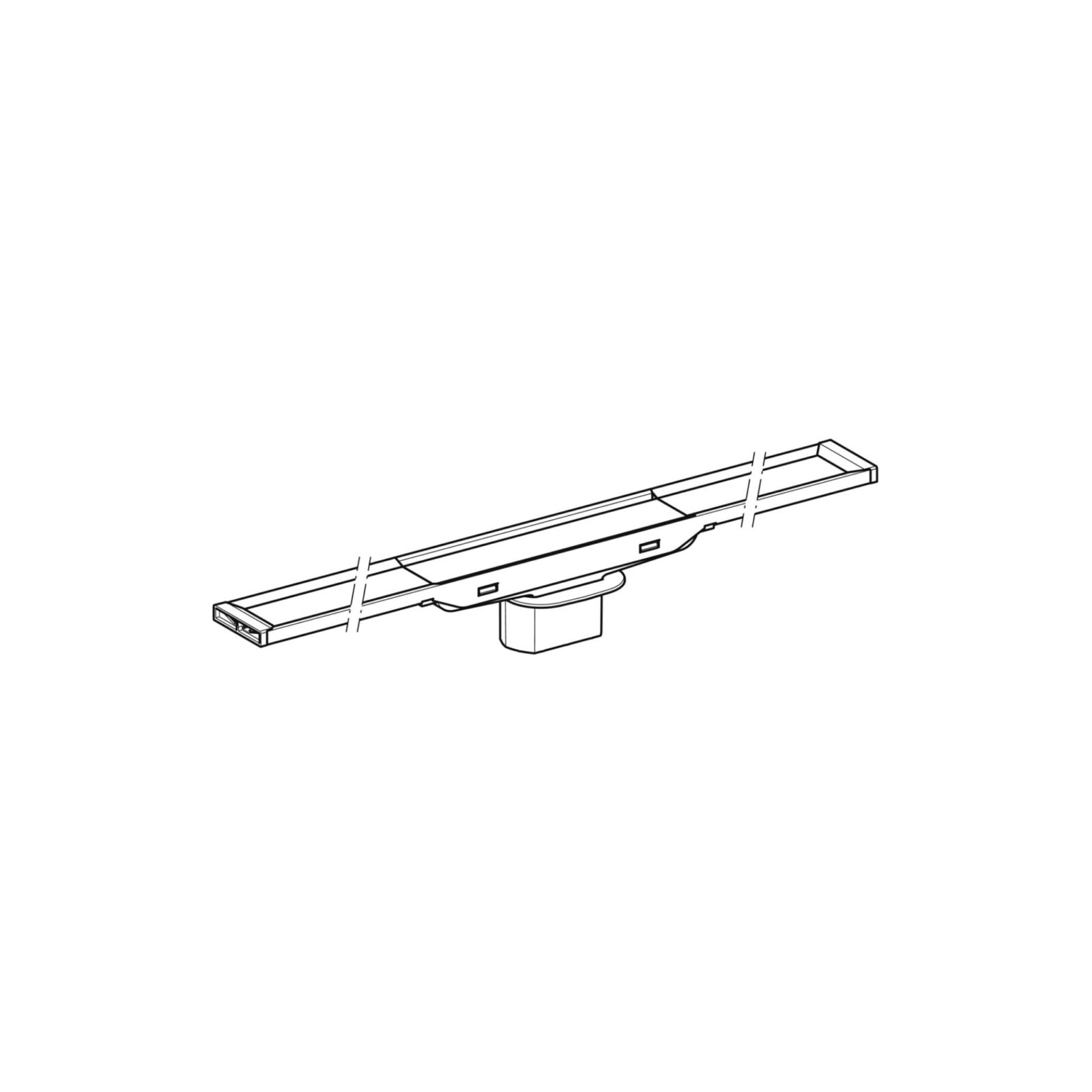 geberit cl20 tuš kan. 30-90cm, p.metal - slika 2