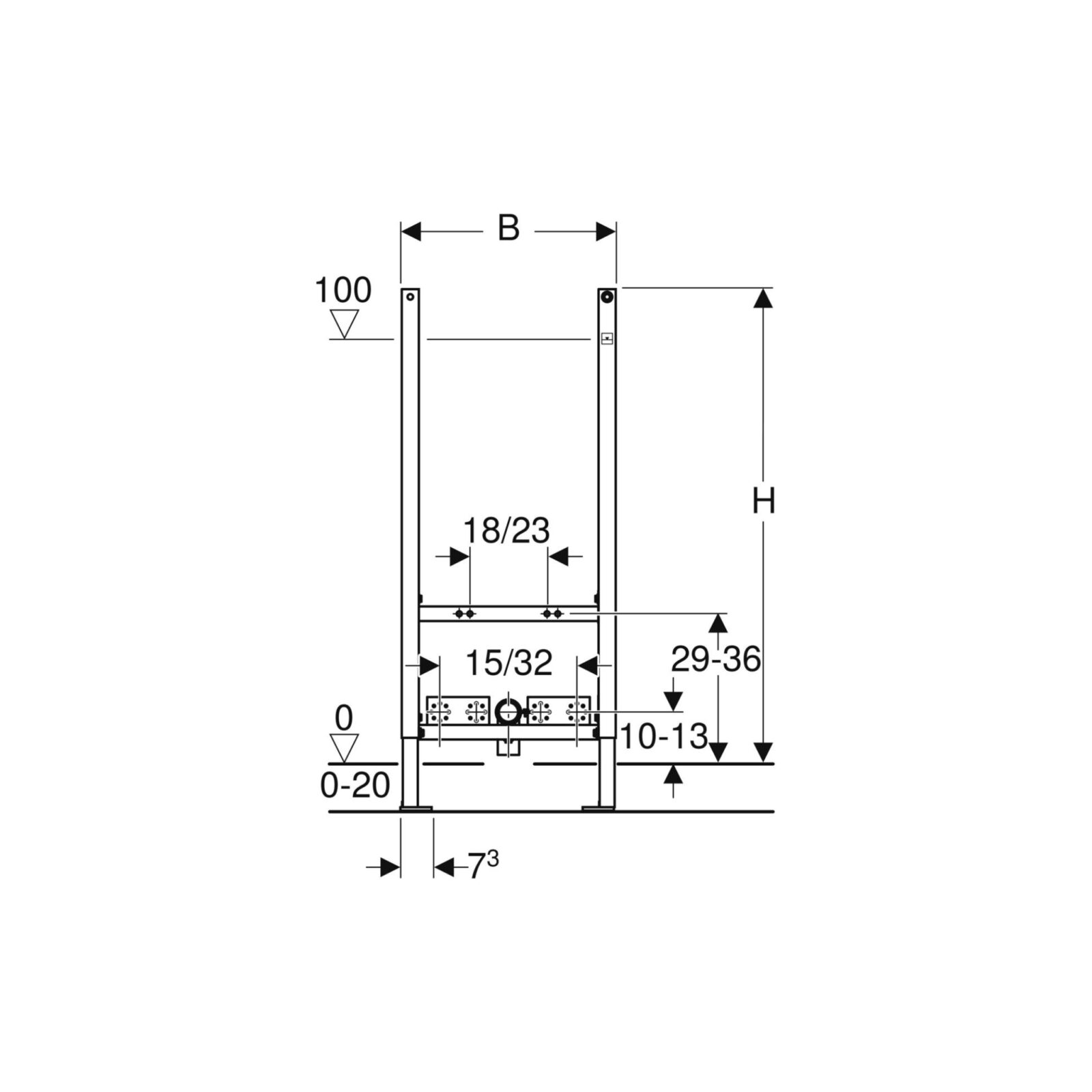 geberit basic montažni element za bide - slika 3