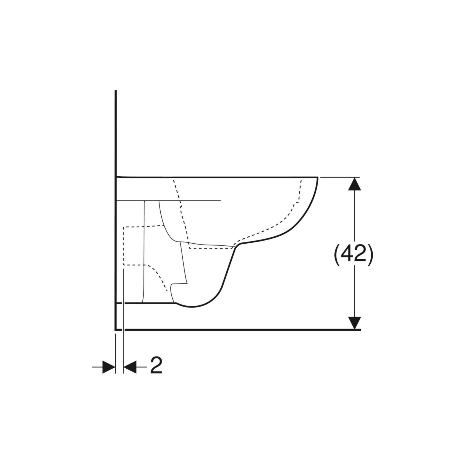 geberit selnova wc školjka oval - slika 3