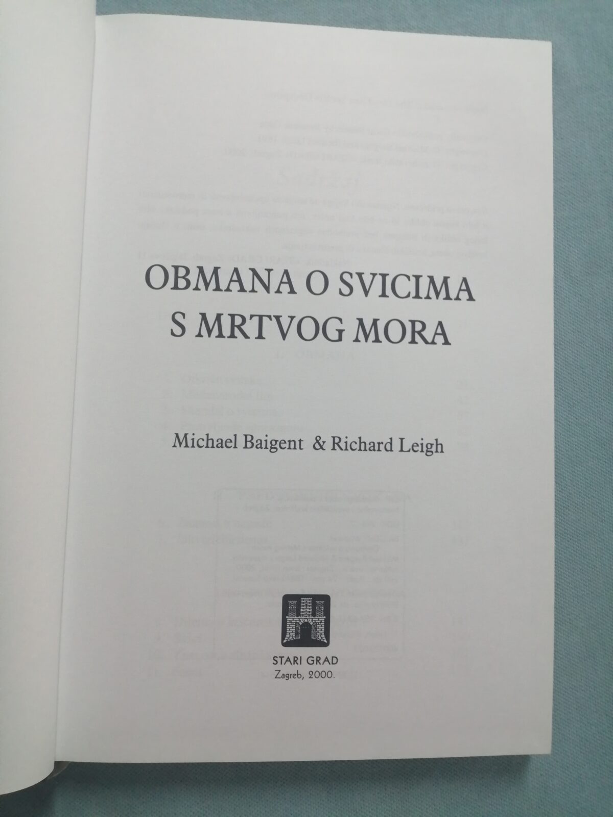 michael baigent i richard leigh – obmana svicima s mrtvog mora - slika 2