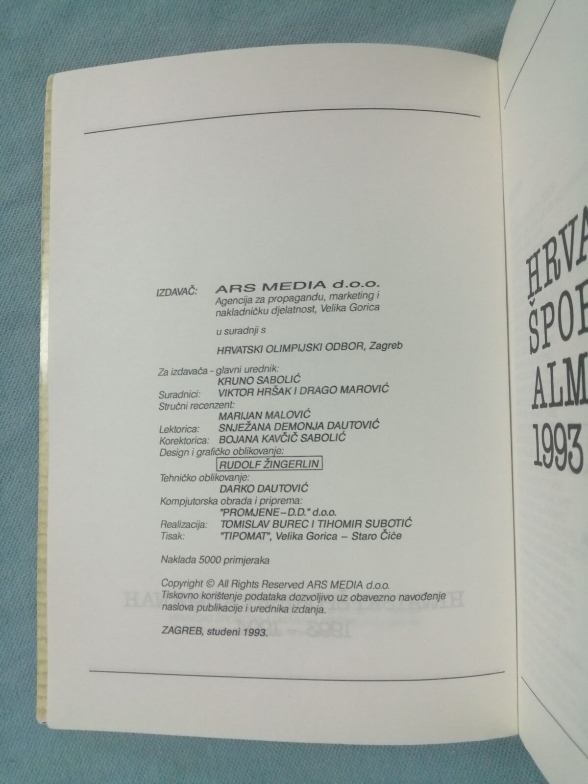 hrvatski športski almanah 1993-1994. - slika 3