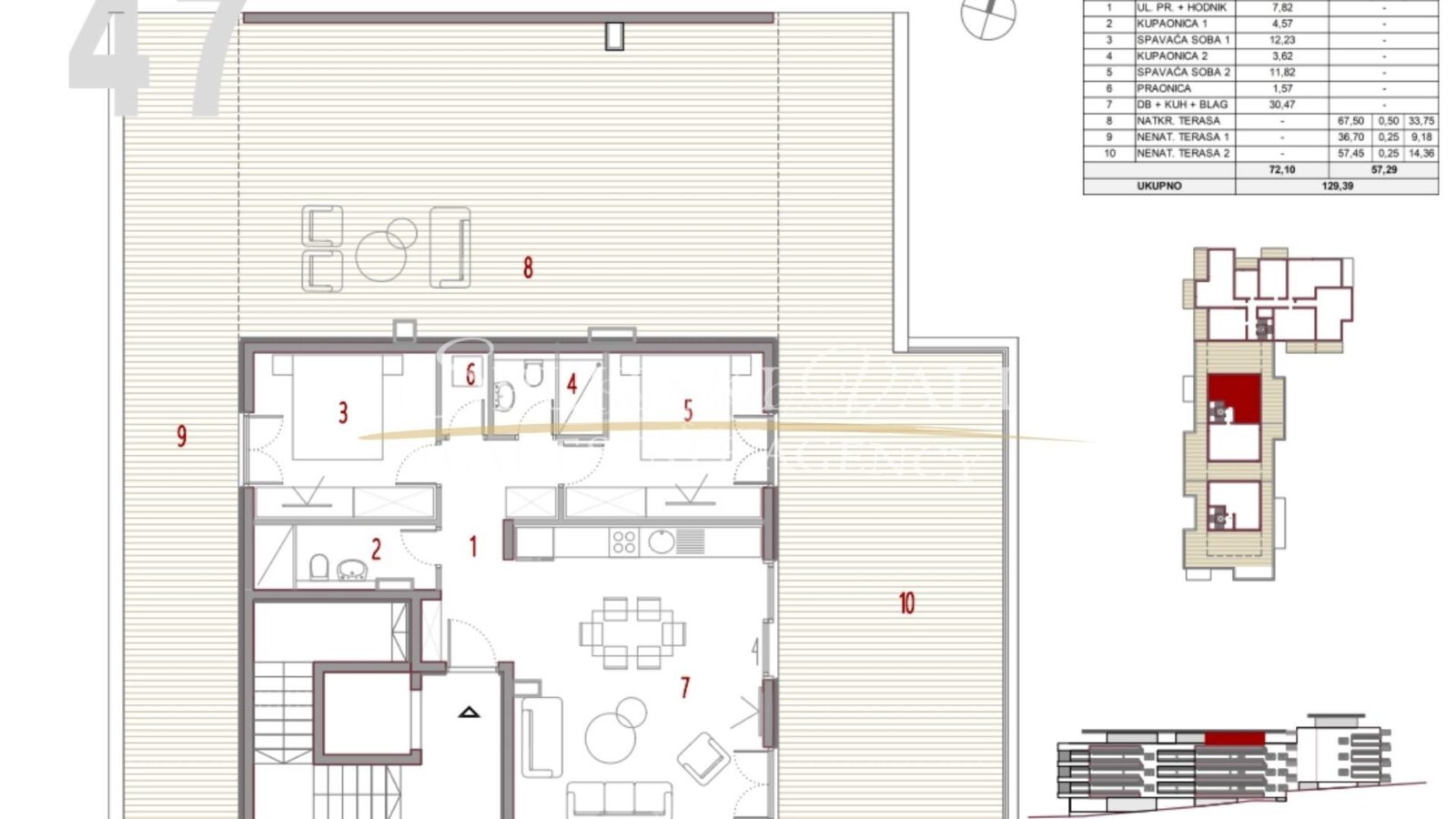 dvosoban penthouse, novogradnja, seget donji (prodaja) - slika 6
