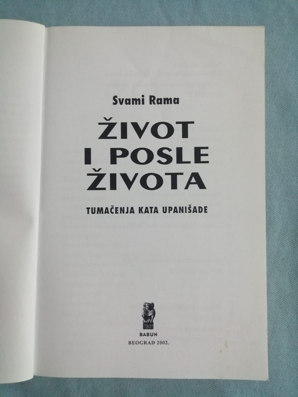 svami rama – život i posle života : tumačenja kata upanišade [b46] - slika 2