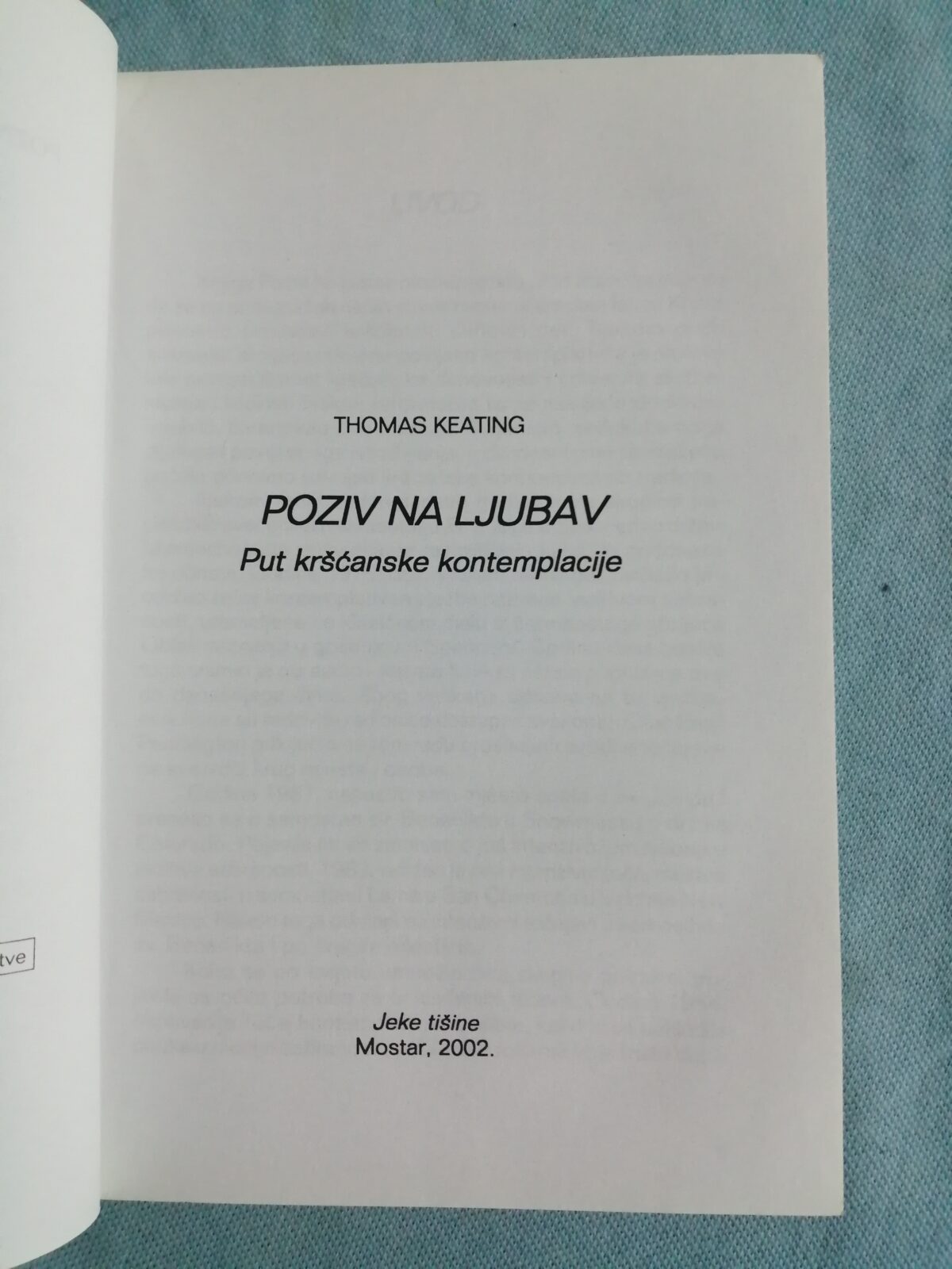 thomas keating – poziv na ljubav : put kršćanske kontemplacije [b46] - slika 2