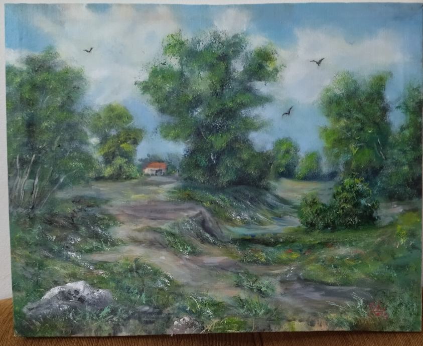 pejzaž -ulje na platnu - slika 2
