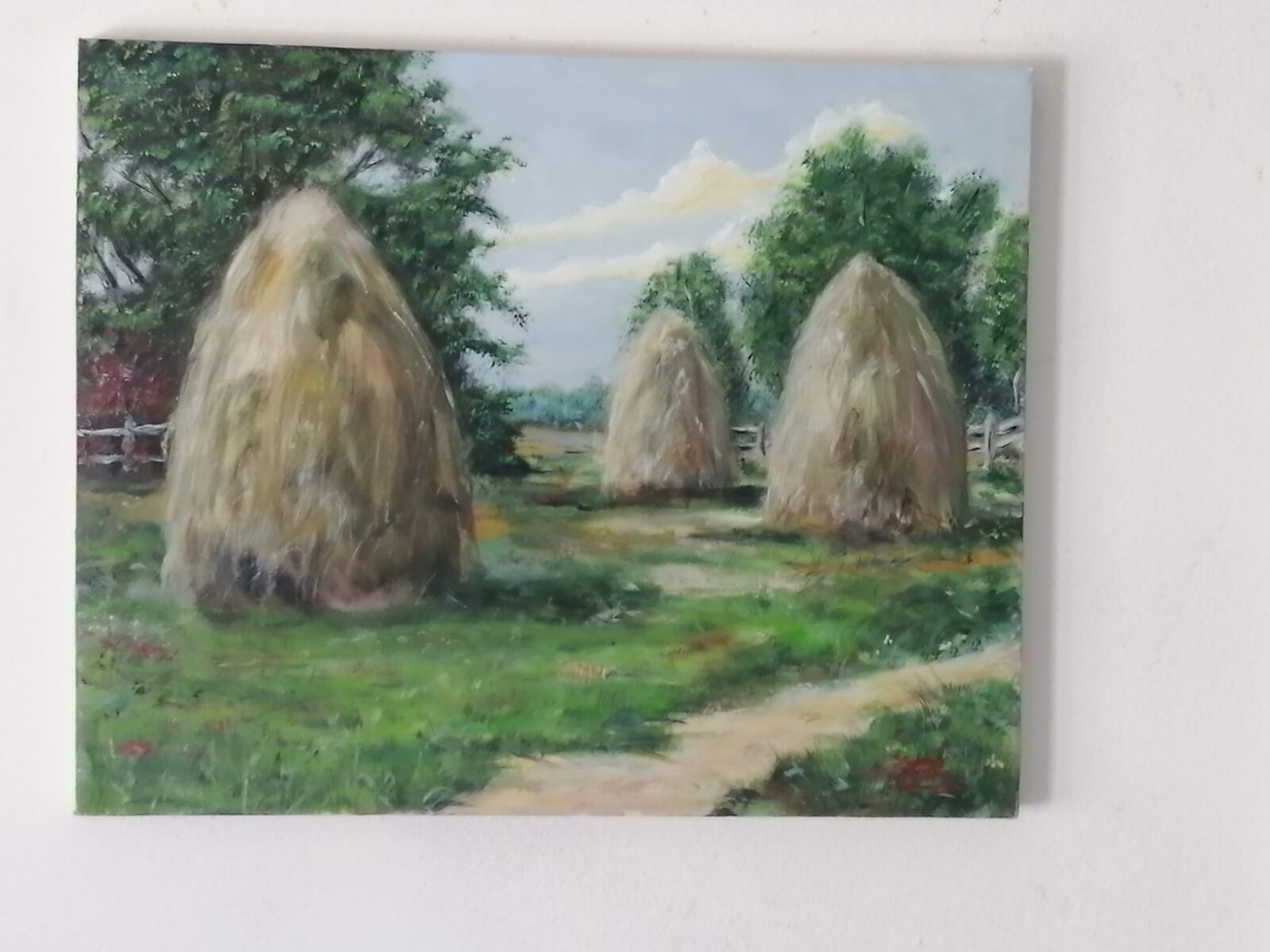 stogovi sijena -ulje na platnu - slika 2