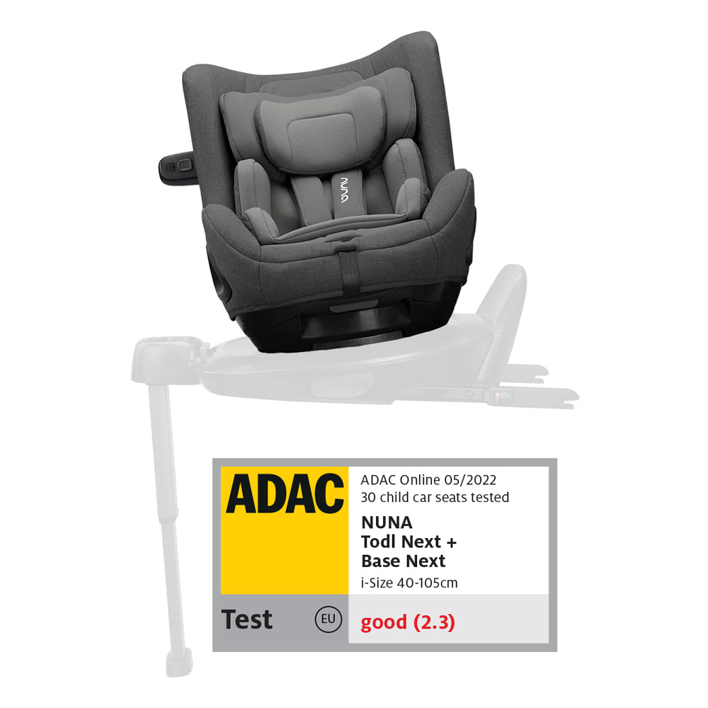 autosjedalica nuna todl next 360° i-size 0/+1 (0-18,5 kg), granite - slika 1