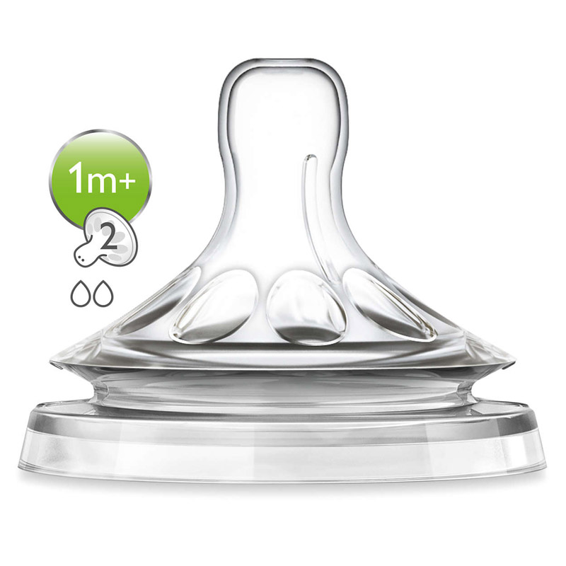 avent sisač natural 2 rupe a 2 - spori protok - slika 1