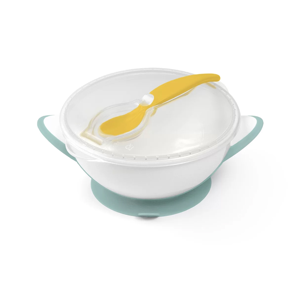 babyono posuda za hranjenje + žlica, mint - slika 1