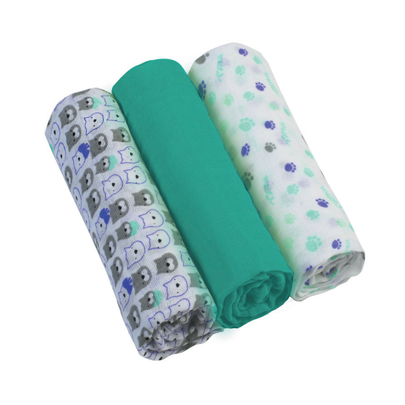 babyono tetra pelene muslin maca, mint - slika 1