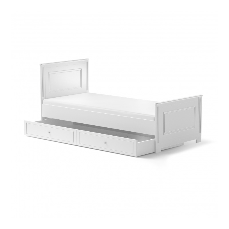 bellamy ines junior krevet s ladicom 200x90 cm, ivory - slika 1