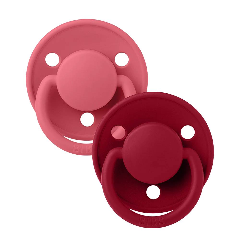 bibs de lux dude (silikon) - coral/ruby - slika 1