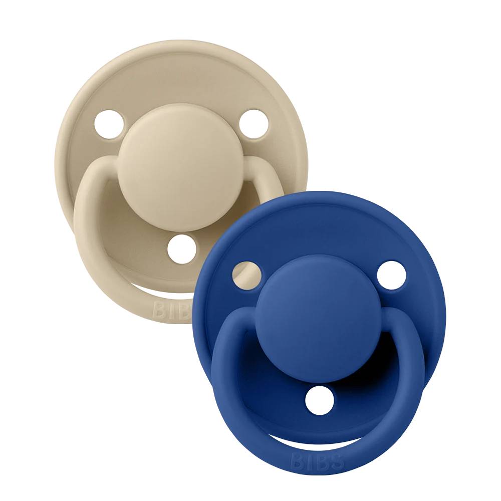 bibs de lux dude (silikon) - vanilla/cornflower - slika 1