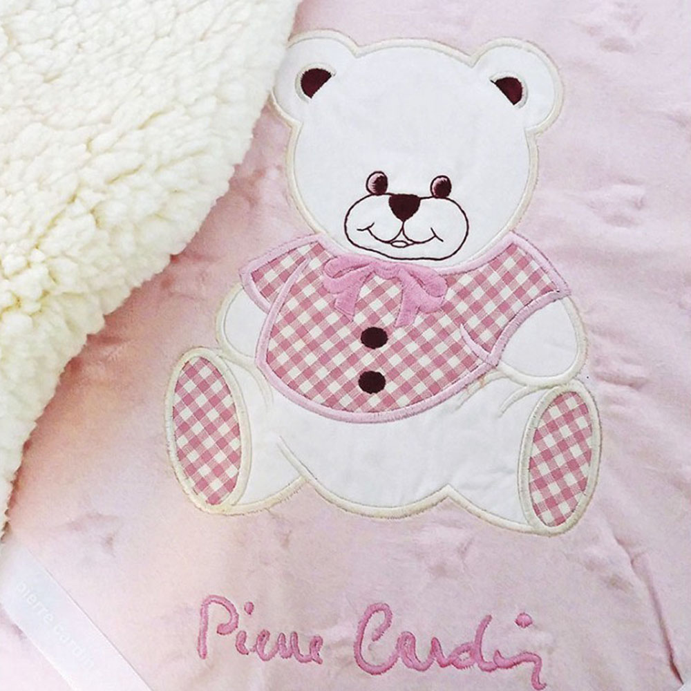 deka pierre cardin teddy, roza, 80x110 cm - slika 1
