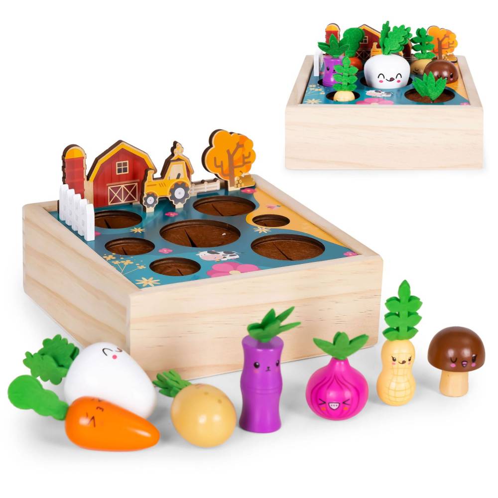 ecotoys drvena kutija za sadnju povrća - slika 1