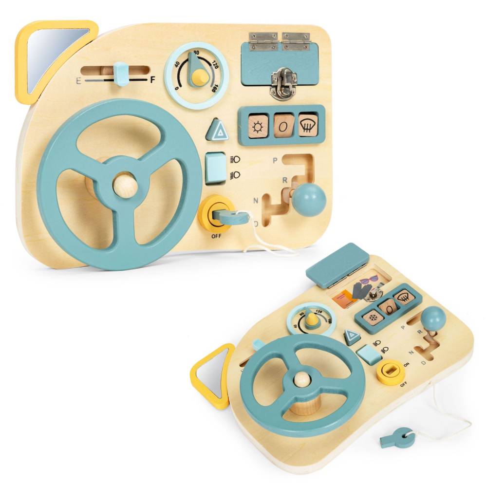 ecotoys drvena upravljačka ploča volan - slika 1
