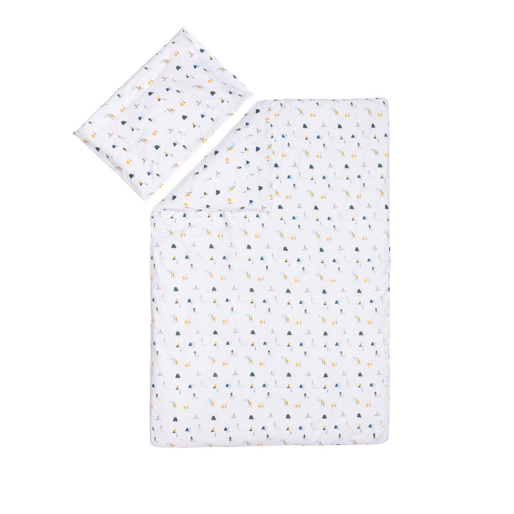 fillikid navlaka za posteljinu 2 dijela 100x140 cm willage white - slika 1