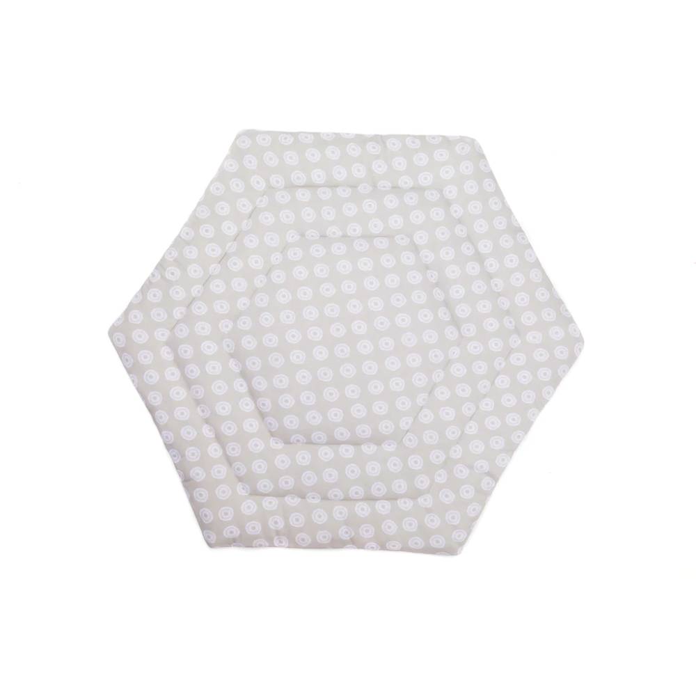 fillikid podloga jersey za vrtić prag/atena hexagon, circles grey - slika 1