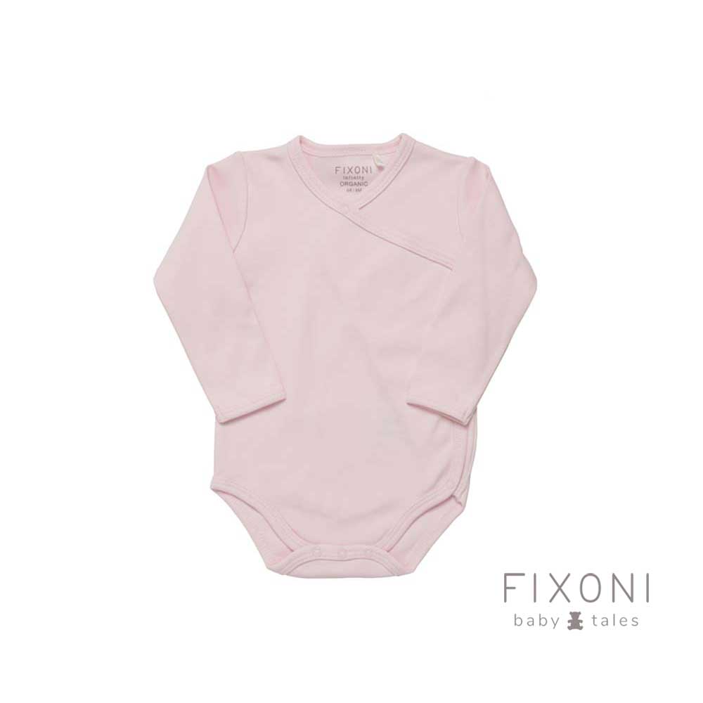 fixoni - bodi dugi rukav, lt. rose, vel. 50 - slika 1