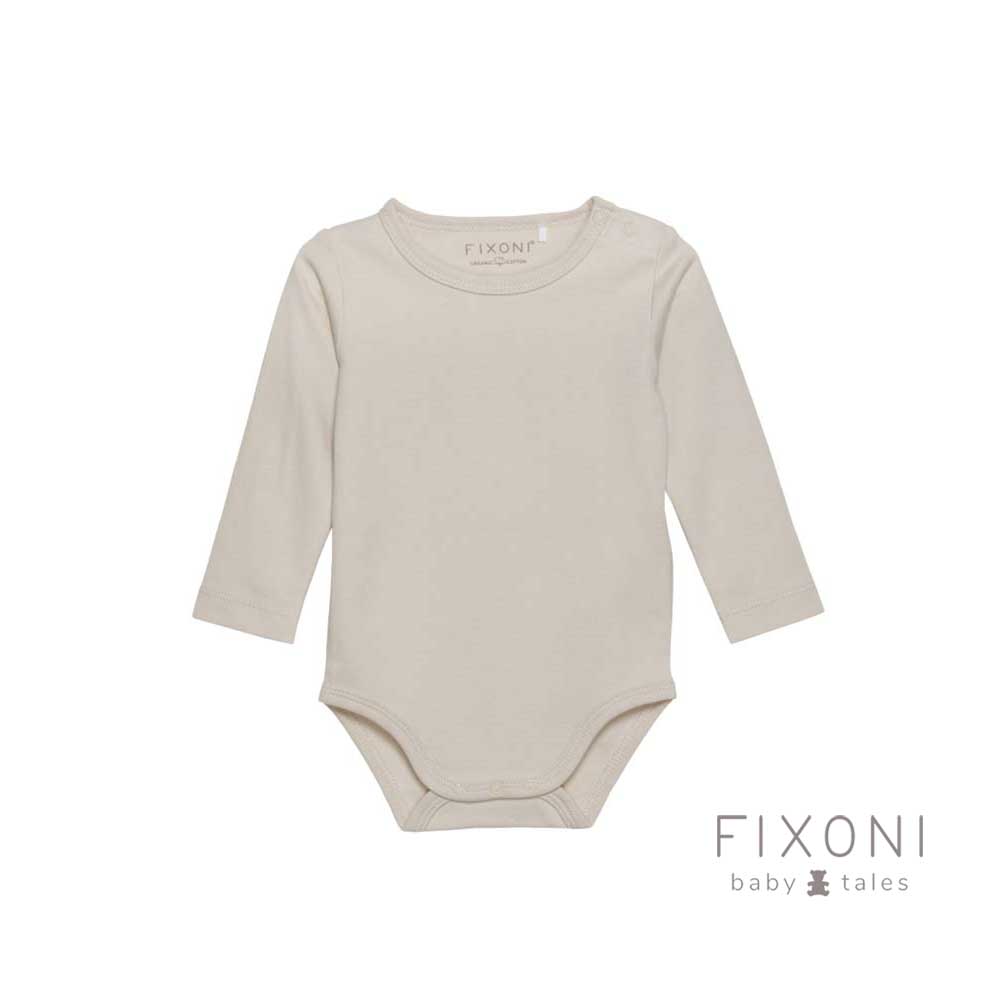 fixoni - bodi dugi rukav, oatmeal, vel. 50 - slika 1