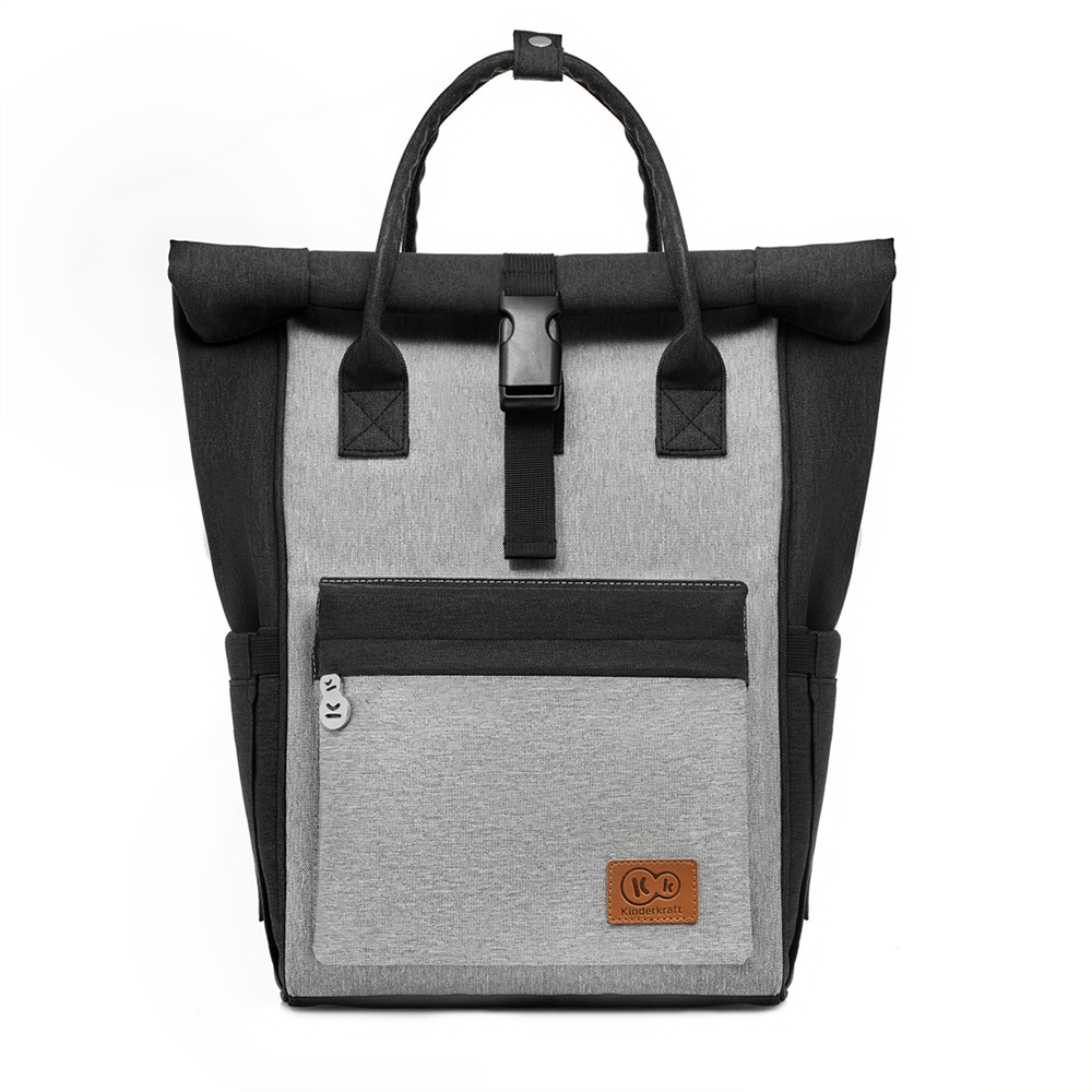 kinderkraft ruksak za mame moonpack, siva - slika 1