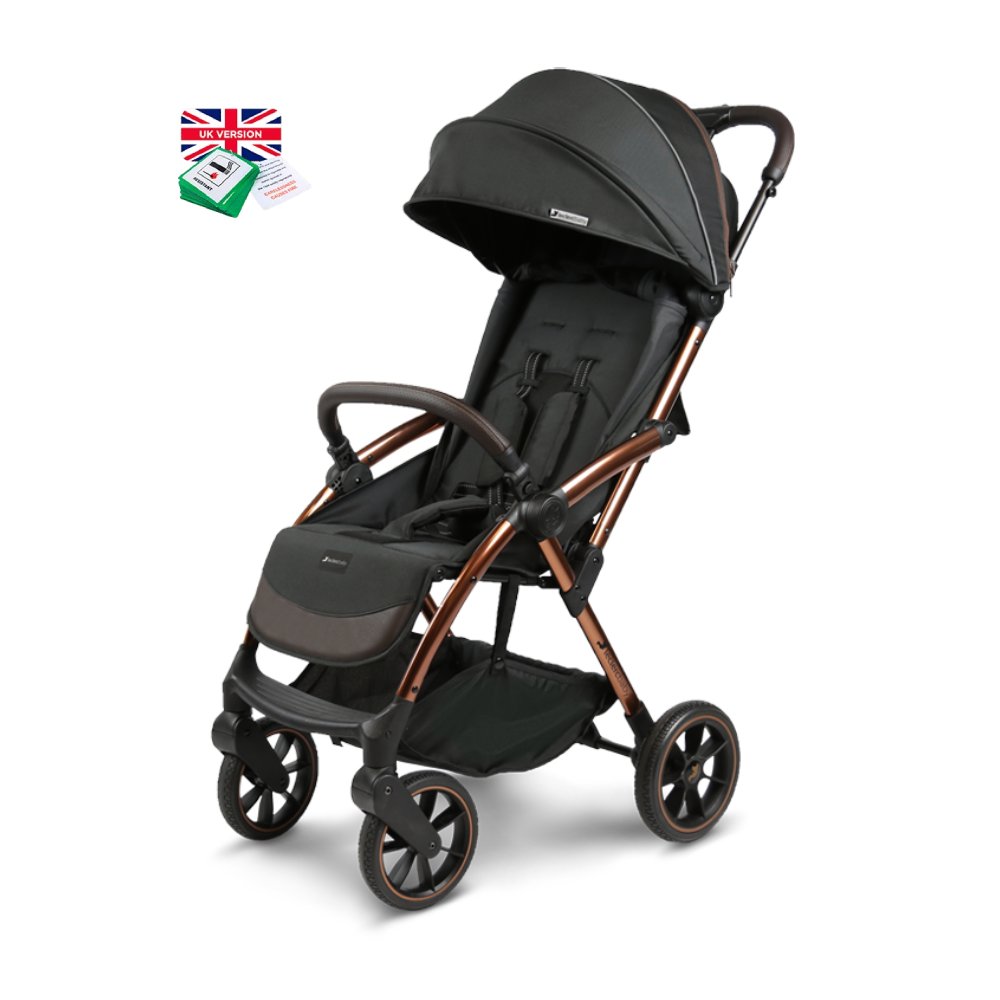 leclercbaby influencer xl sportska kolica, black brown uk - slika 1