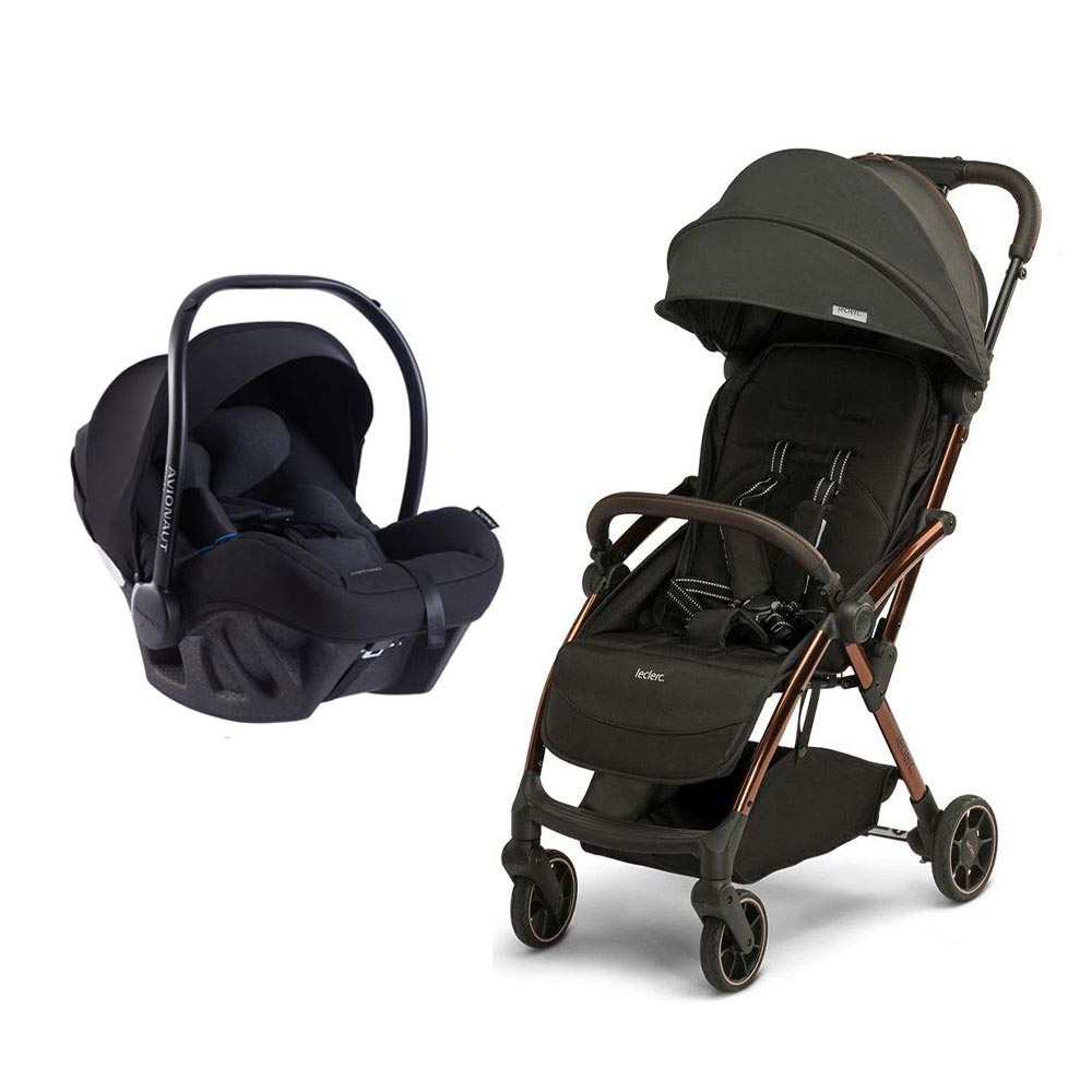 leclercbaby influencer sportska kolica, black brown + autosjedalica b - slika 1