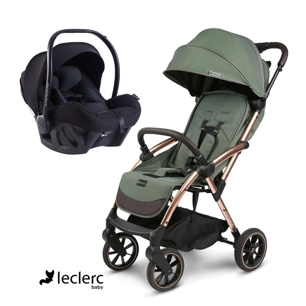 leclercbaby influencer xl sportska kolica, army green + autosjedalica b - slika 1