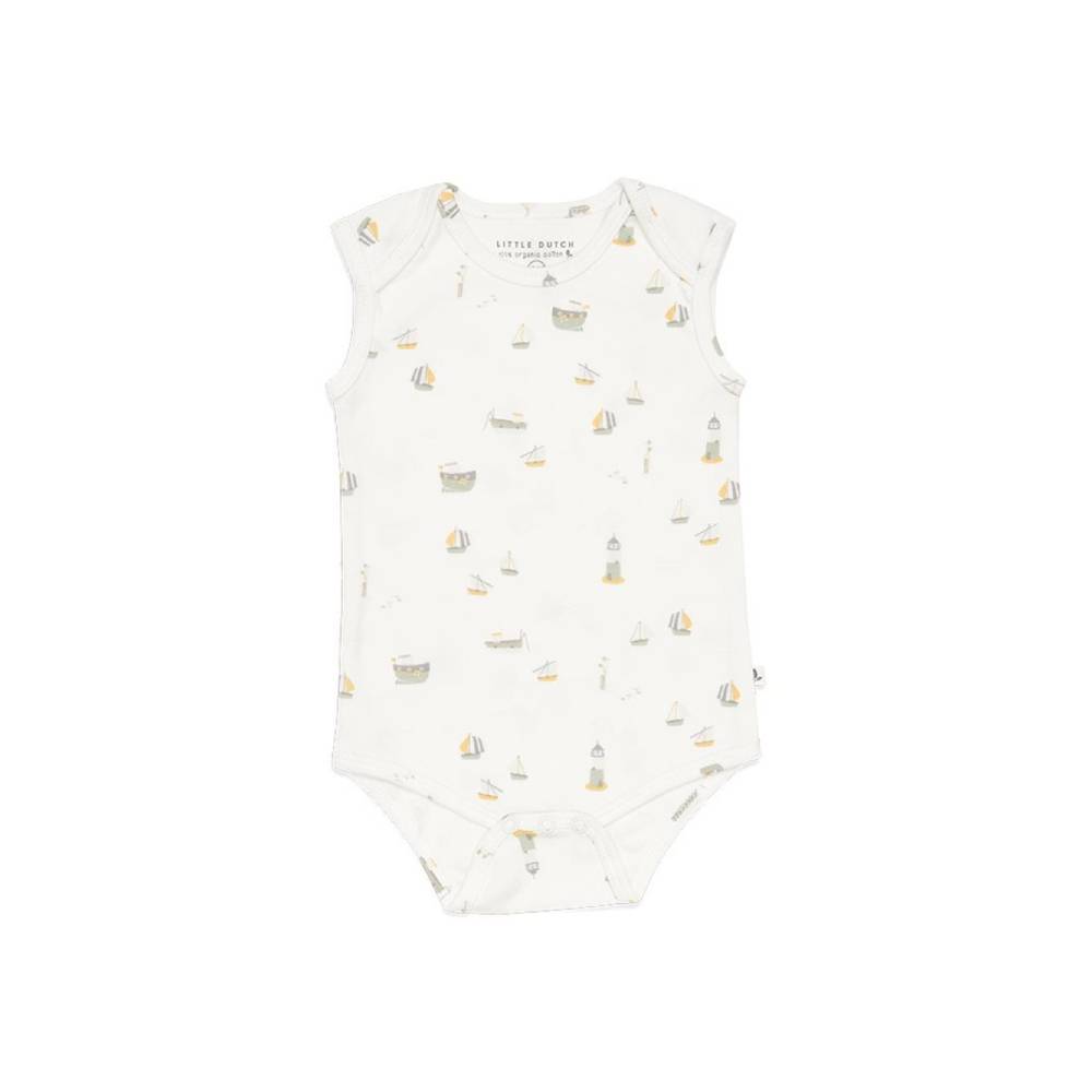 little dutch bodi bez rukava sailors bay white, vel. 62-68 - slika 1