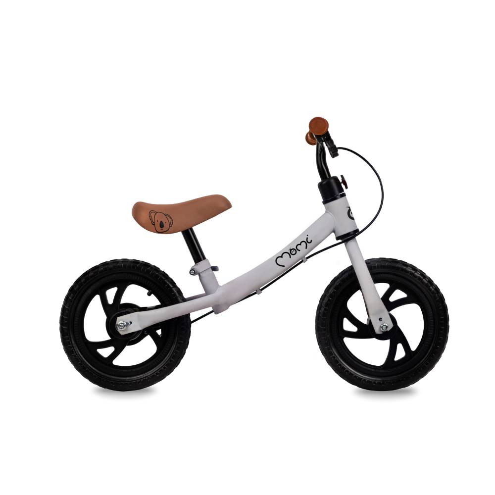 momi breki balans bicikl s kočnicom, sivi - slika 1
