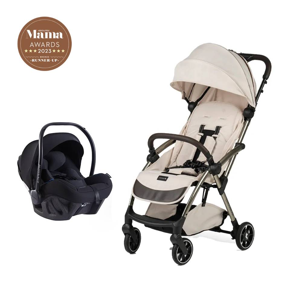 leclercbaby influencer air sportska kolica, cloudy cream + autosjedalica b - slika 1