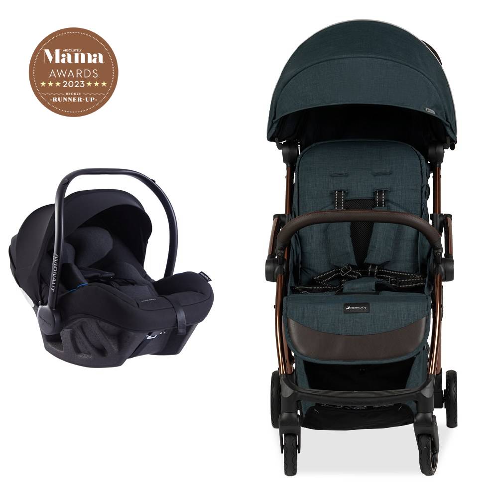 leclercbaby influencer air sportska kolica, denim blue + autosjedalica b - slika 1