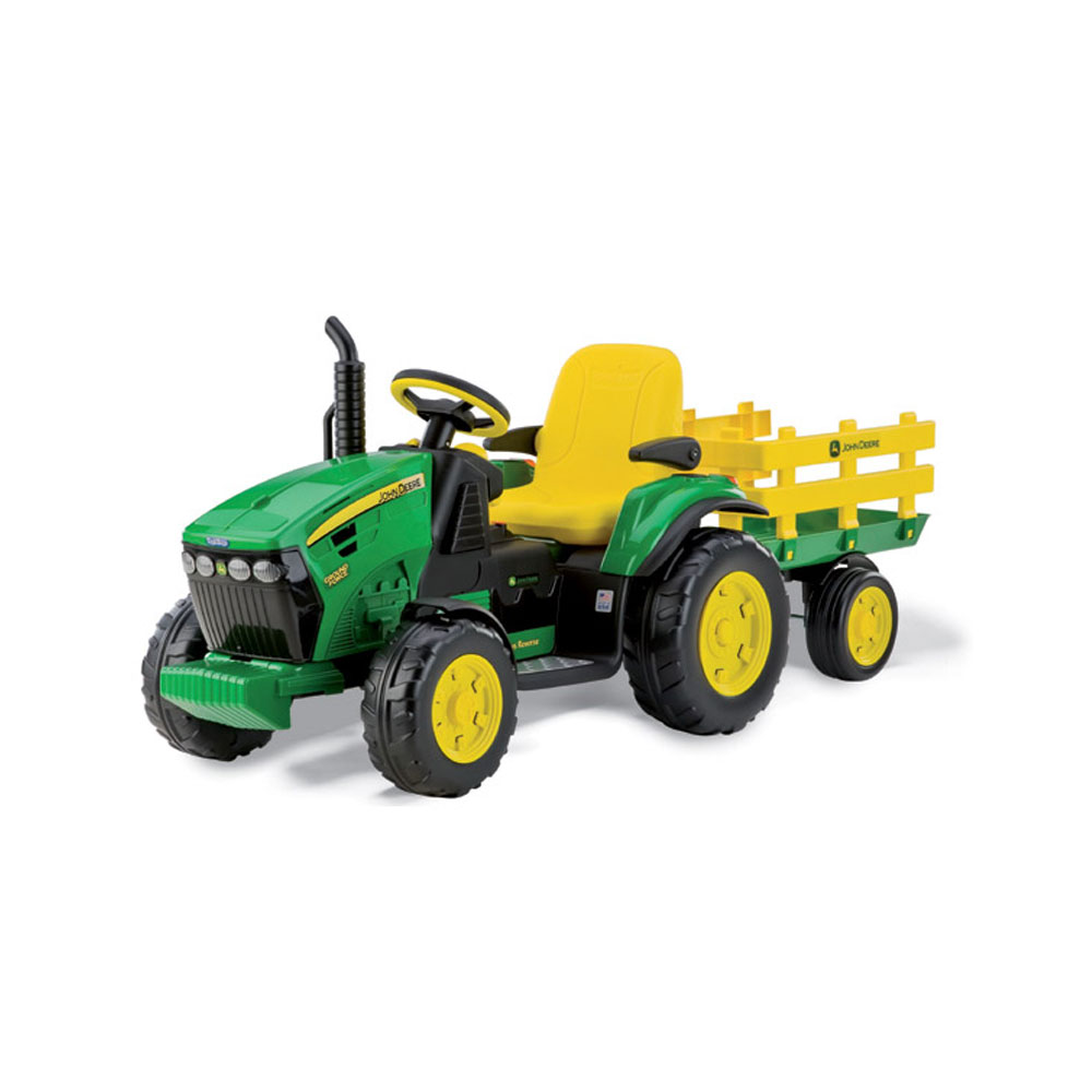 peg perego traktor john deere ground force s prikolicom, 12v - slika 1