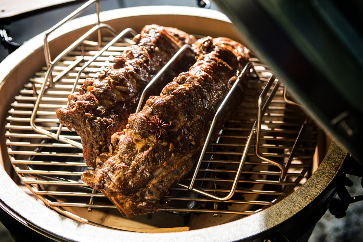 big green egg stalak za rebarca i pečenje - slika 2