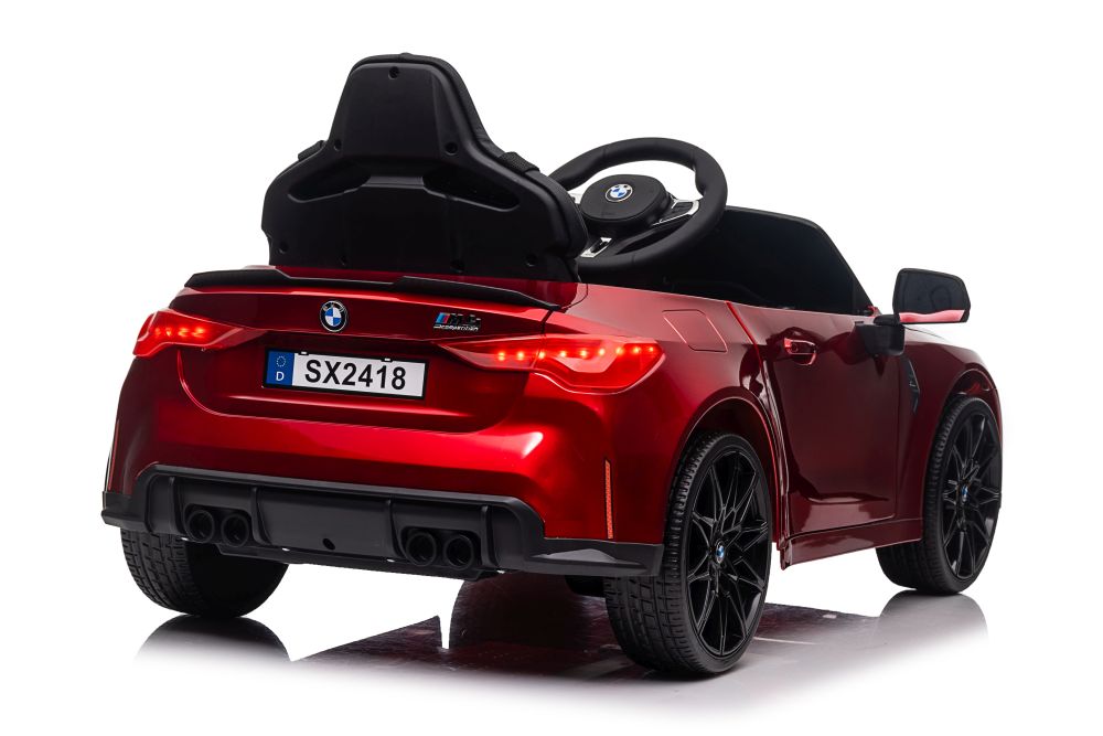 licencirani auto na akumulator bmw m4 – crveni/lakirani - slika 2