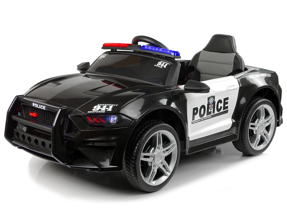 policijski auto na akumulator bbh0007 - crni - slika 2