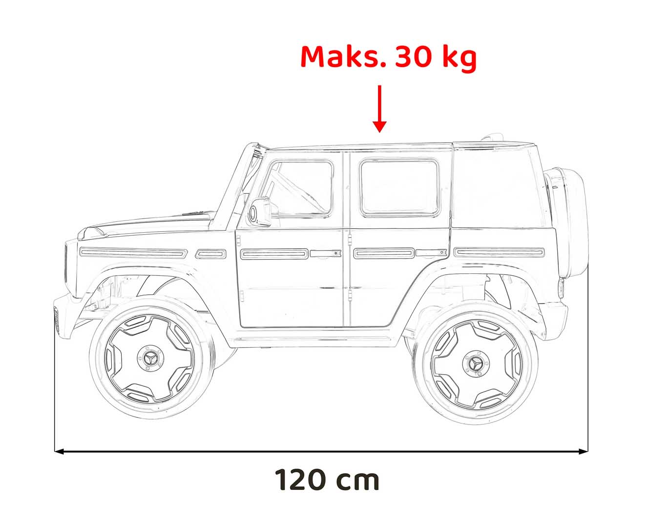 licencirani auto na akumulator mercedes benz eqg - srebrni - slika 2