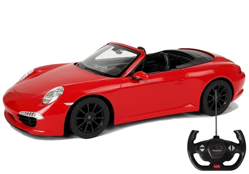licencirani auto na daljinsko upravljanje porsche 911 rastar - crveni - slika 2