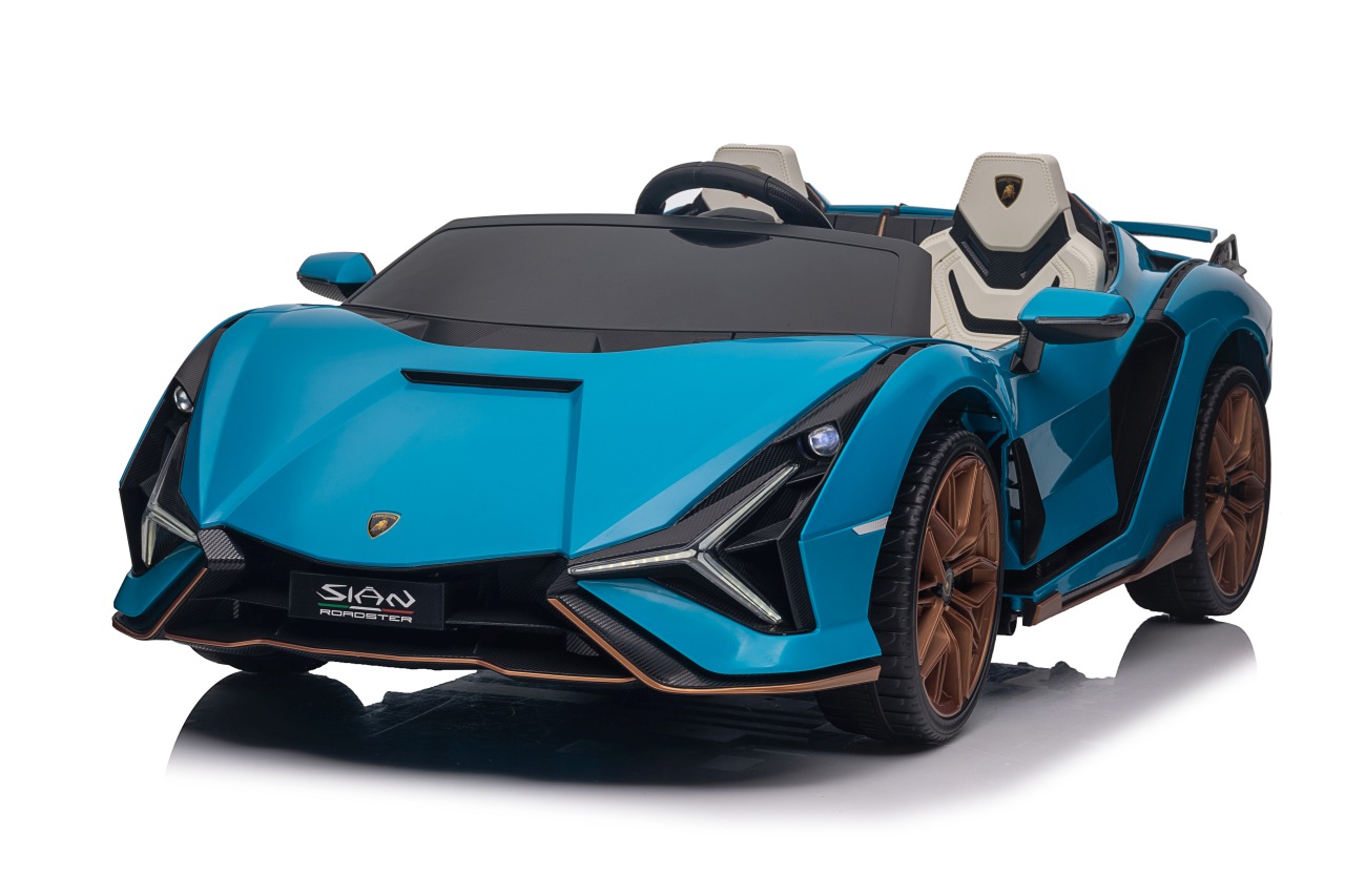 licencirani auto na akumumulator lamborghini sian 4x100w - dvosjed - plavi - slika 1