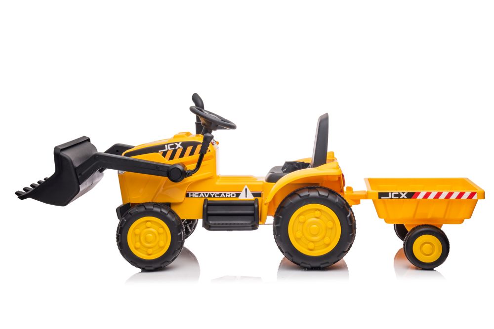 traktor na akumulator s prikolicom s617 - žuti - slika 2