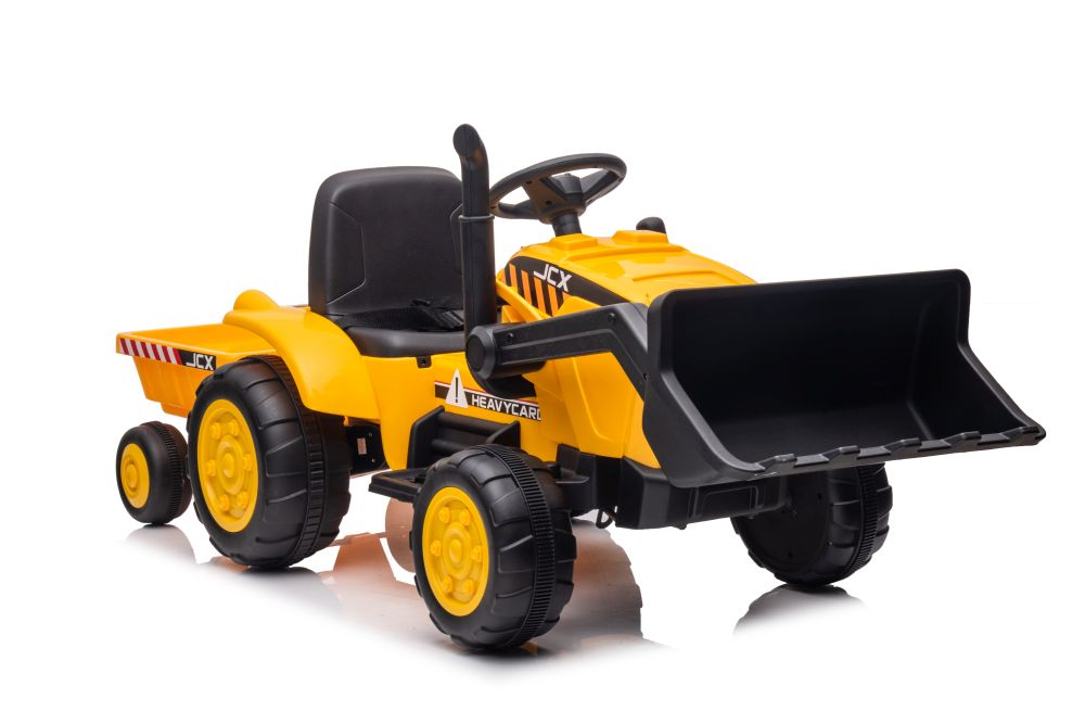 traktor na akumulator s prikolicom s617 - žuti - slika 1