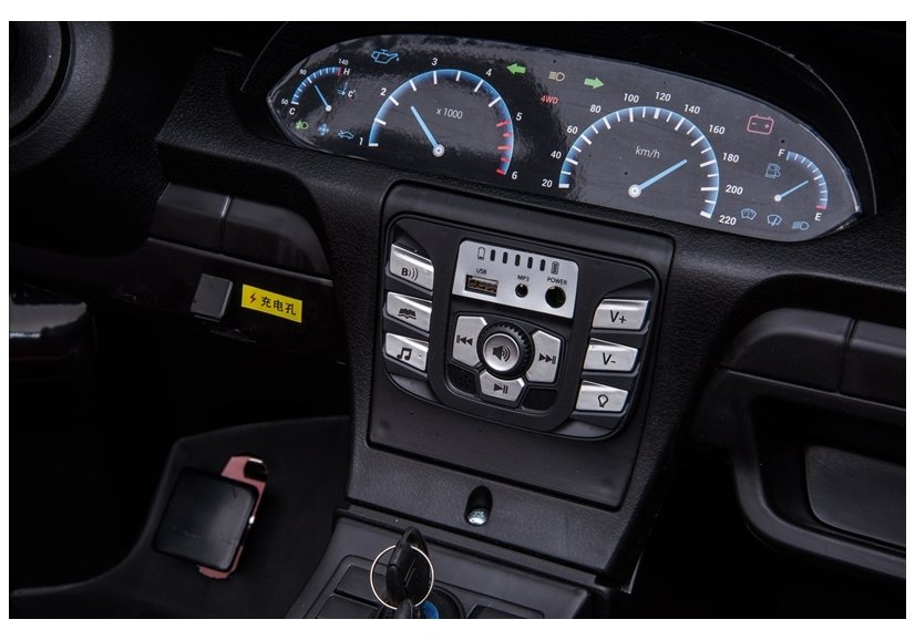 auto na akumulator ysa021a - dvosjed - crni/lakirani - slika 2