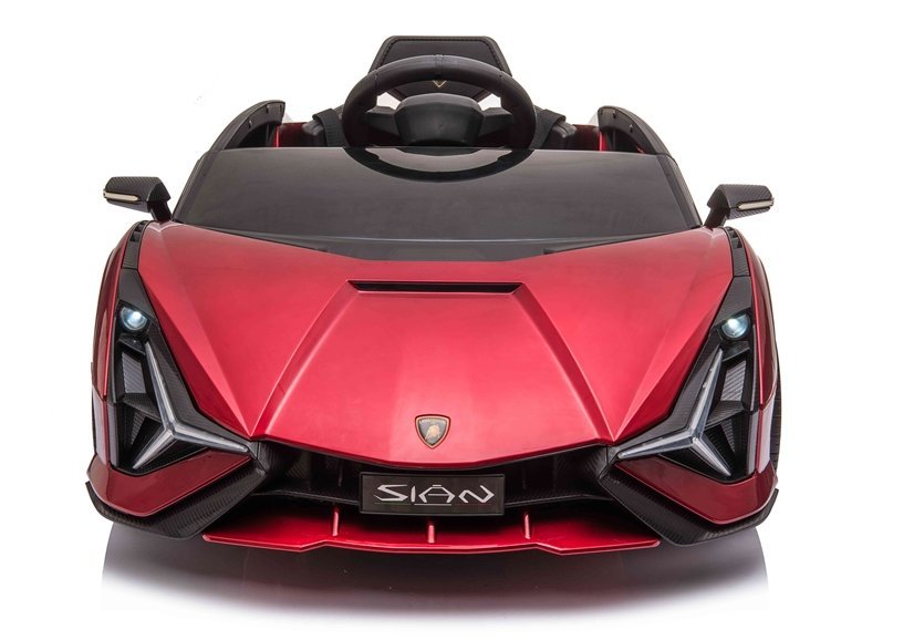 licencirani auto na akumulator lamborghini sian - crveni/lakirni - slika 2