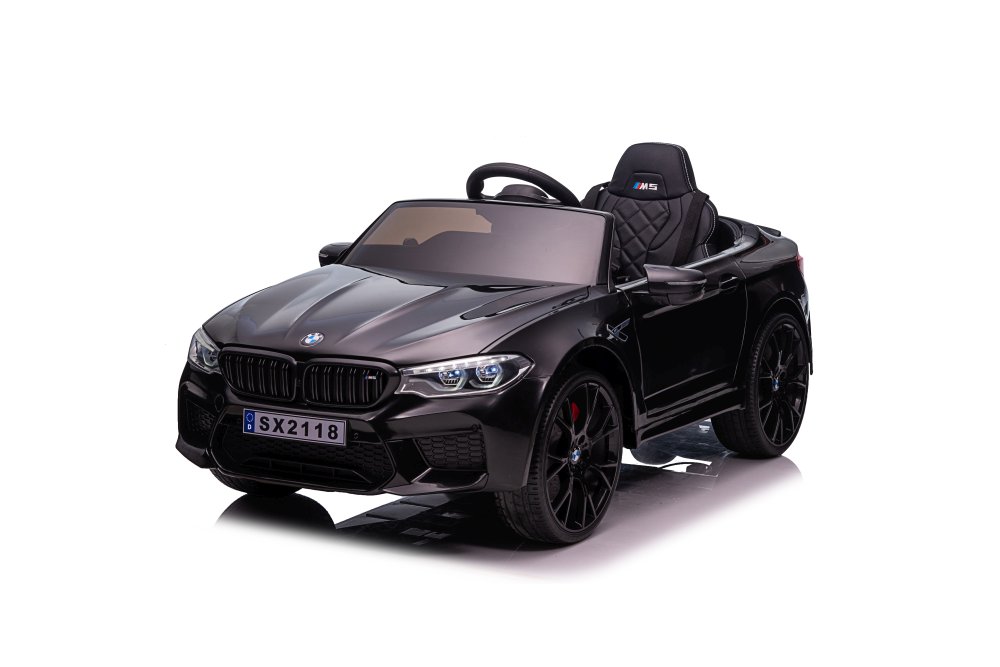 licencirani auto na akumulator bmw m5 drift - crni/lakirani - slika 2