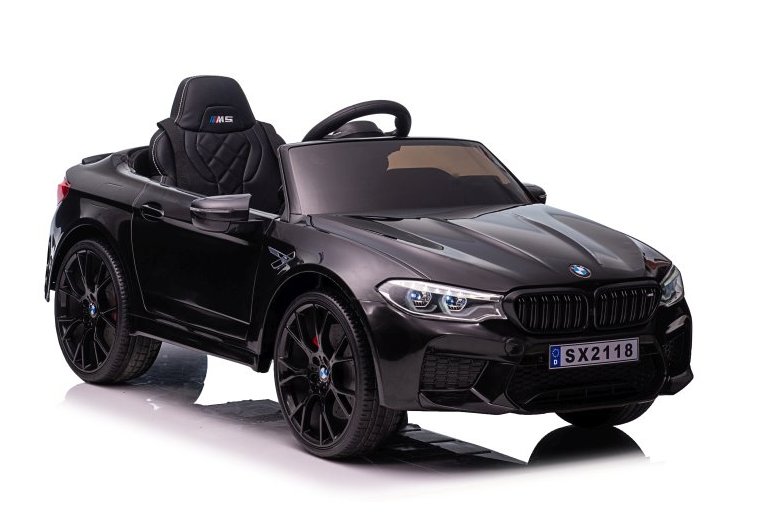licencirani auto na akumulator bmw m5 drift - crni/lakirani - slika 1