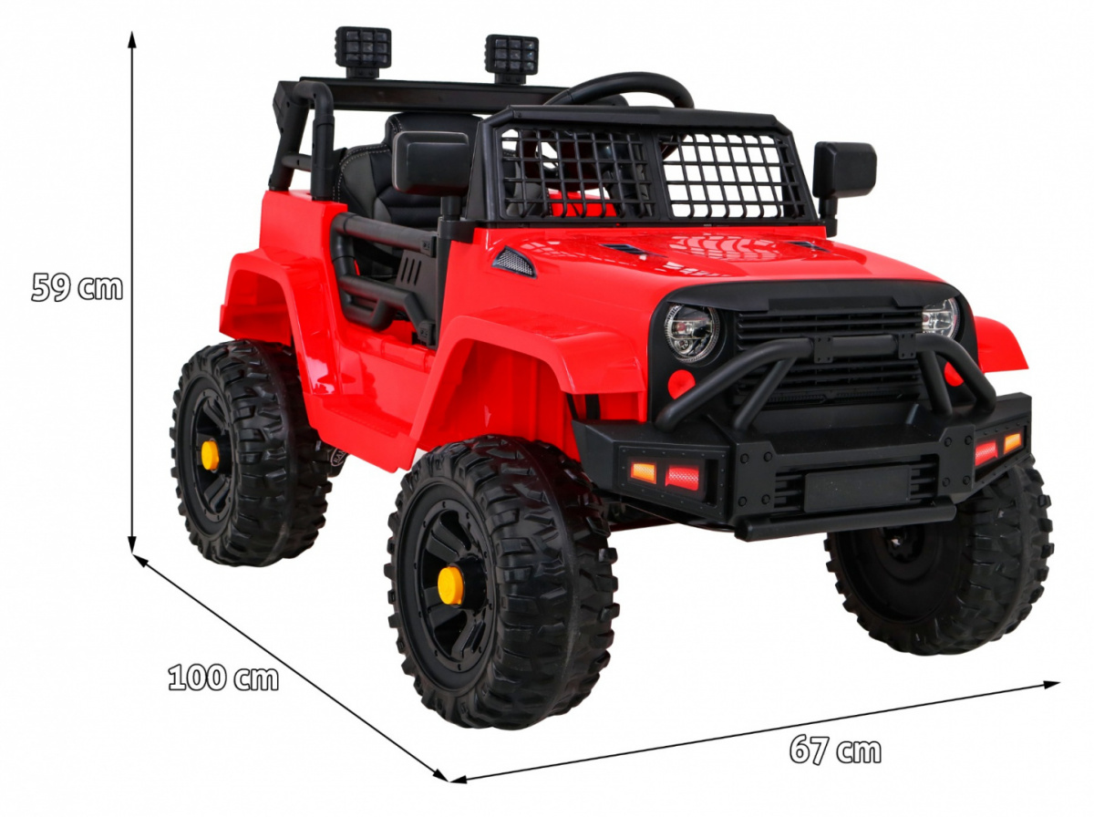 auto na akumulator jeep dark night - crveni - slika 2